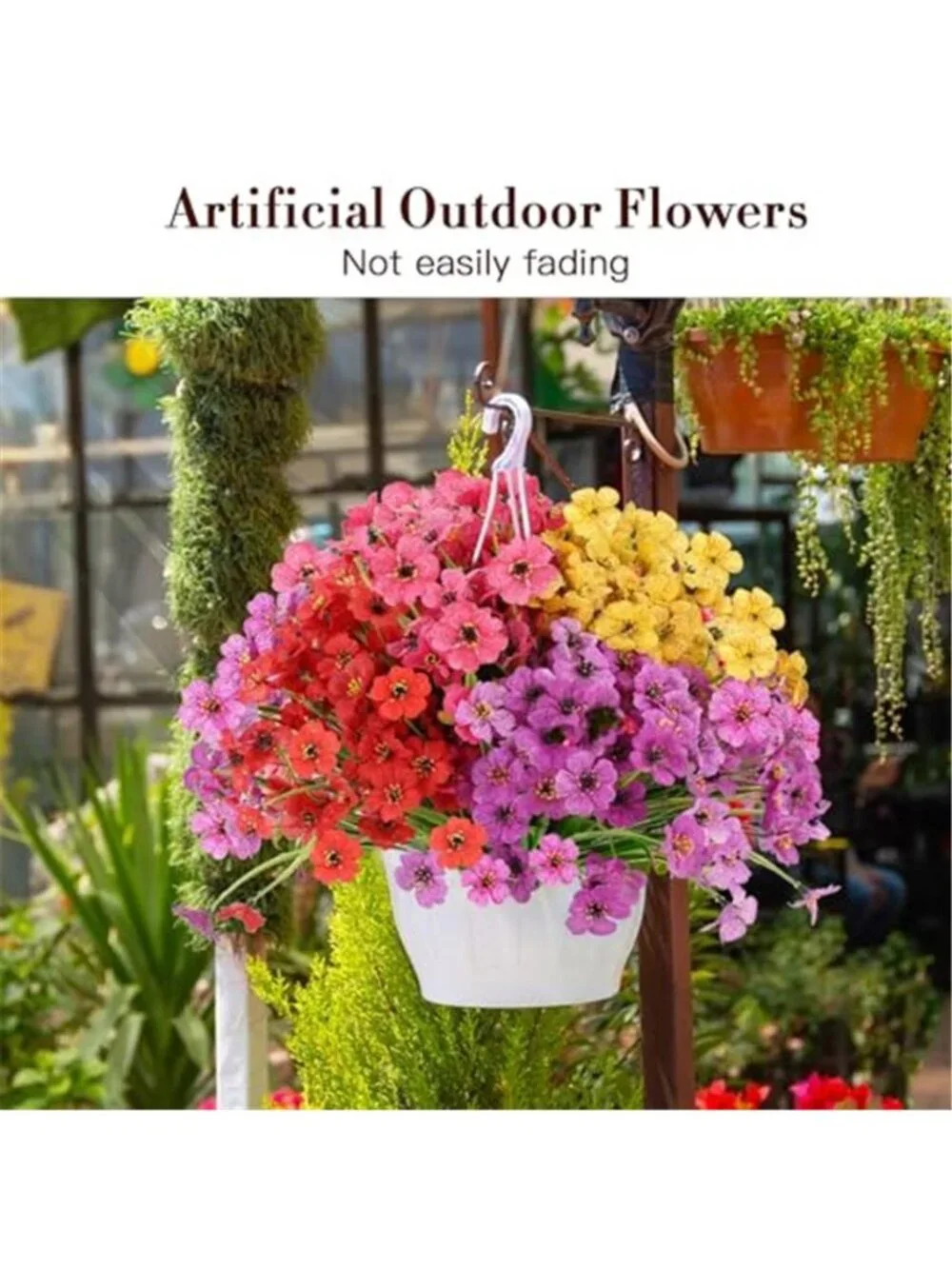Artificial Eucalyptus Flowers 20 pk UV Resistant Faux Outdoor Porch Garden Decor